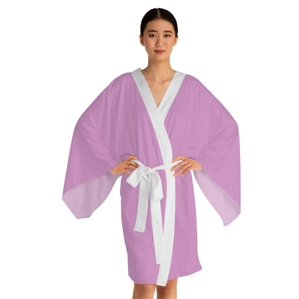 Chinatown Dragon Kimono Robe — Pink and Green Chinese Dragon Long Sleeve House Robe