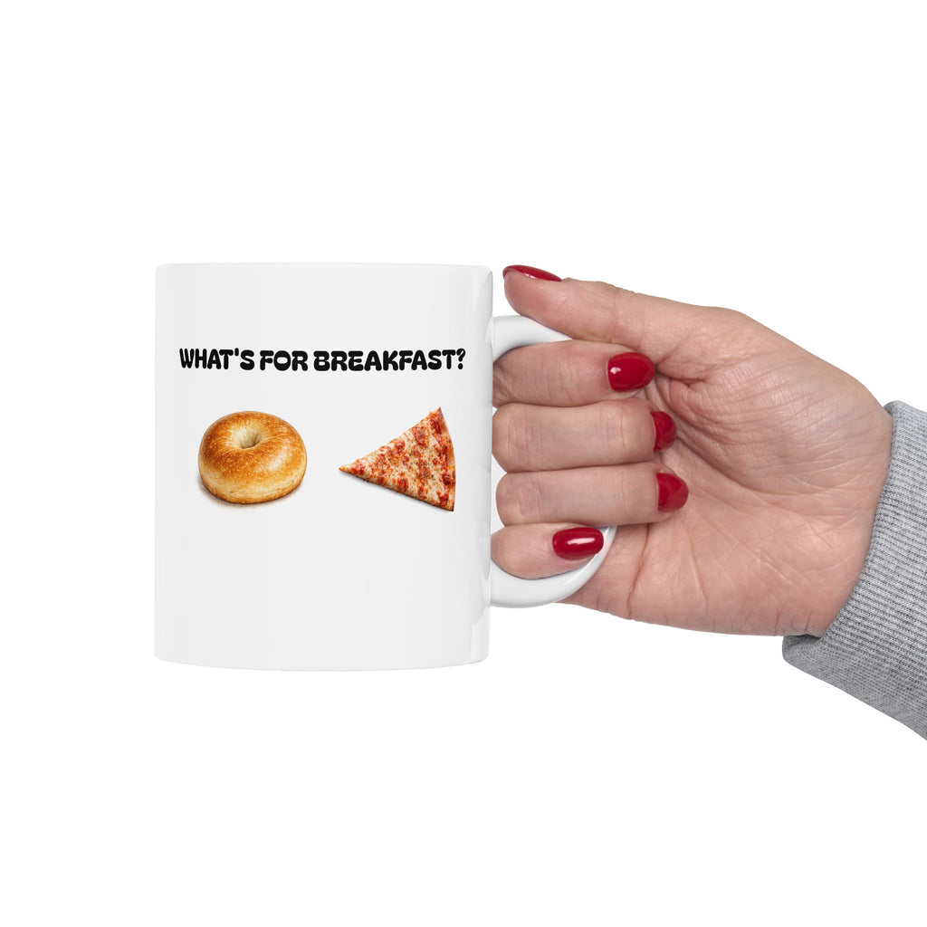 Bagel or Pizza Mug | NYC Breakfast Dilemma Coffee Tea Ceramic Mug
