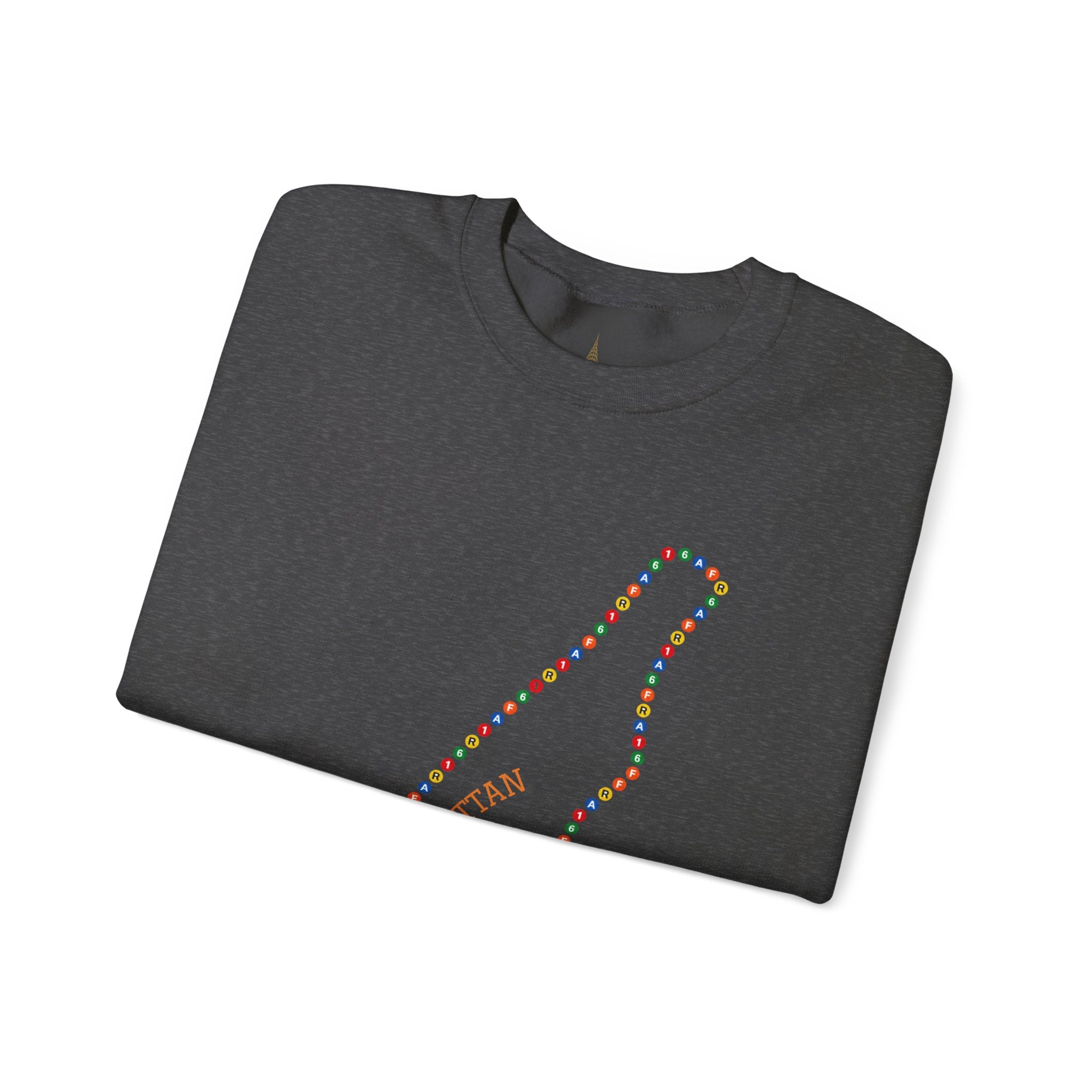 Manhattan Map Subway Signs Sweatshirt | NYC Crewneck Sweater