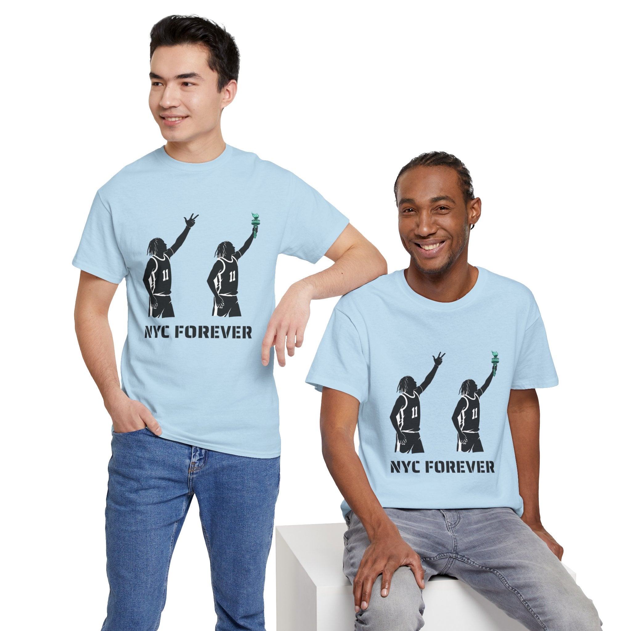 New York Basketball Jalen Brunson Tee | NYC Icons Statue of Liberty T-shirt