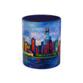 Fiddler on the Manhattan Roof  Marc Chagall-inspired Fan Art NYC Accent Coffee Mug