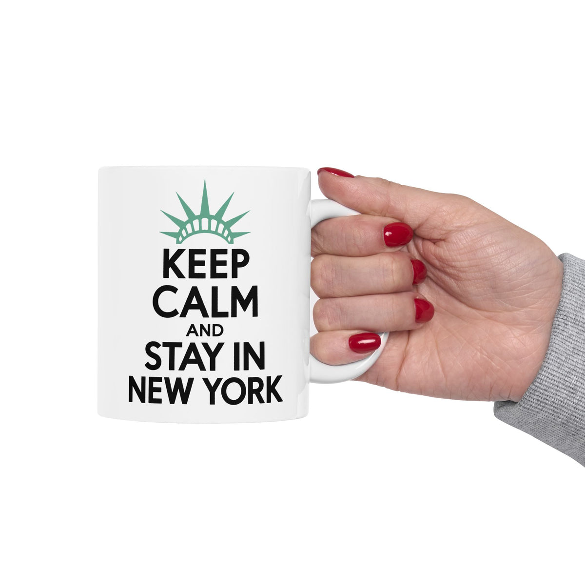 'Keep Calm and Stay in New York' Ceramic Coffee Cup, 11oz