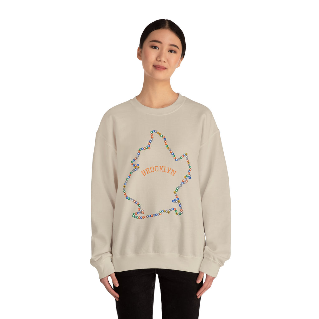 Sudadera con mapa del metro de Brooklyn | Suéter de cuello redondo de NYC