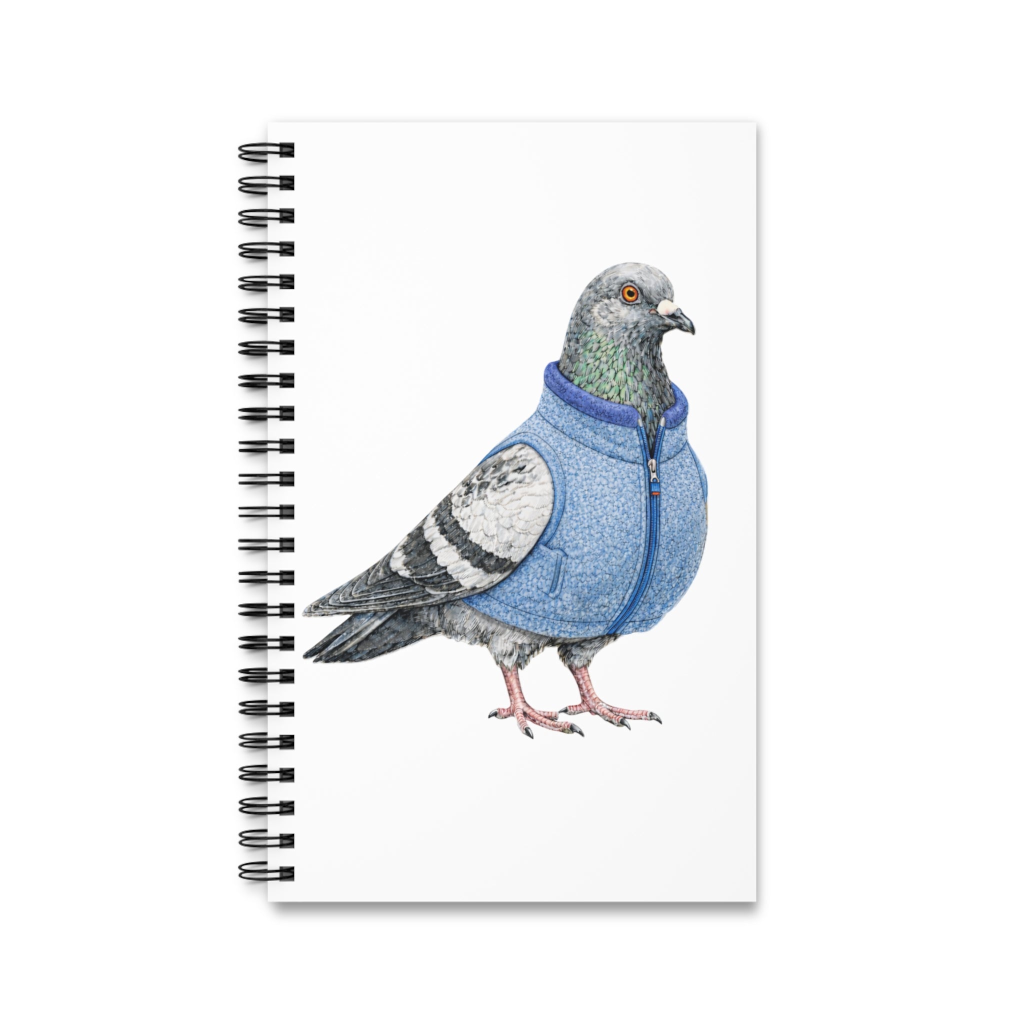 Customizable Financial District NYC Pigeon Spiral Journal |  FiDI Finance Bro Wall Street Bird Lovers Notebook