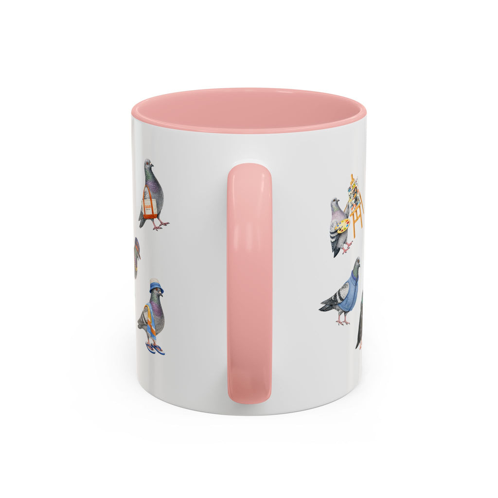 Pigeons of New York Colorful Mug | NYC Pigeon Bird Lovers Coffee Cup