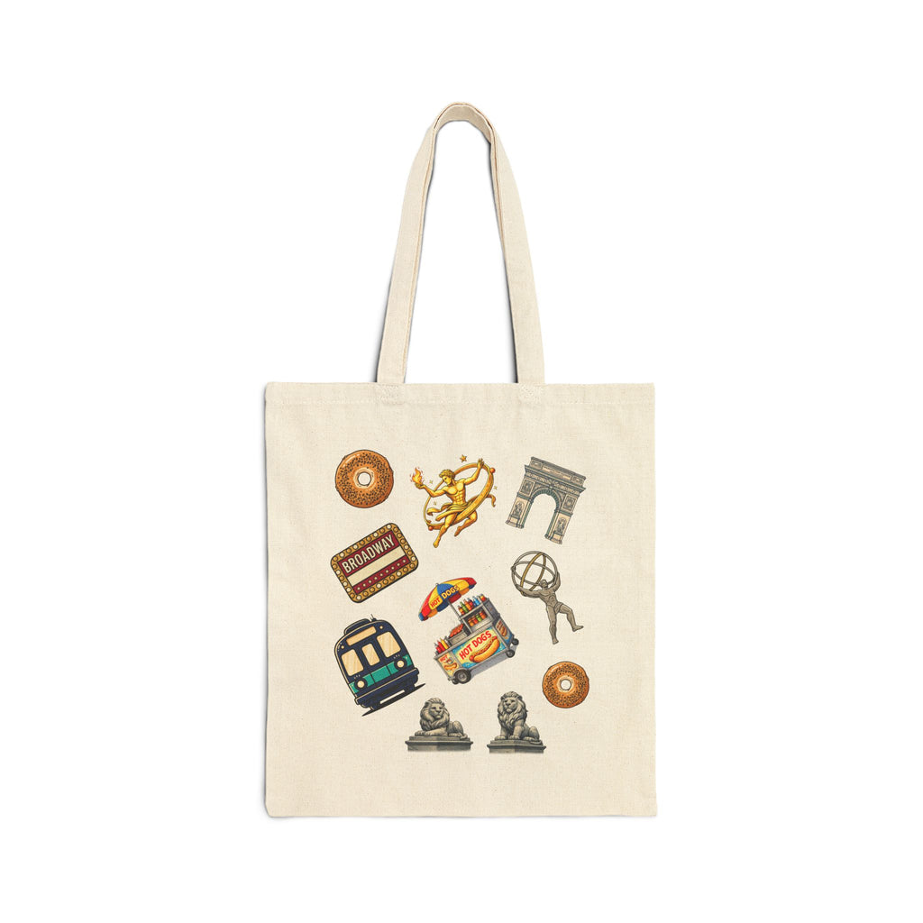 New York City Icons Subway Tote Bag | NYC Travel Souvenir Tote