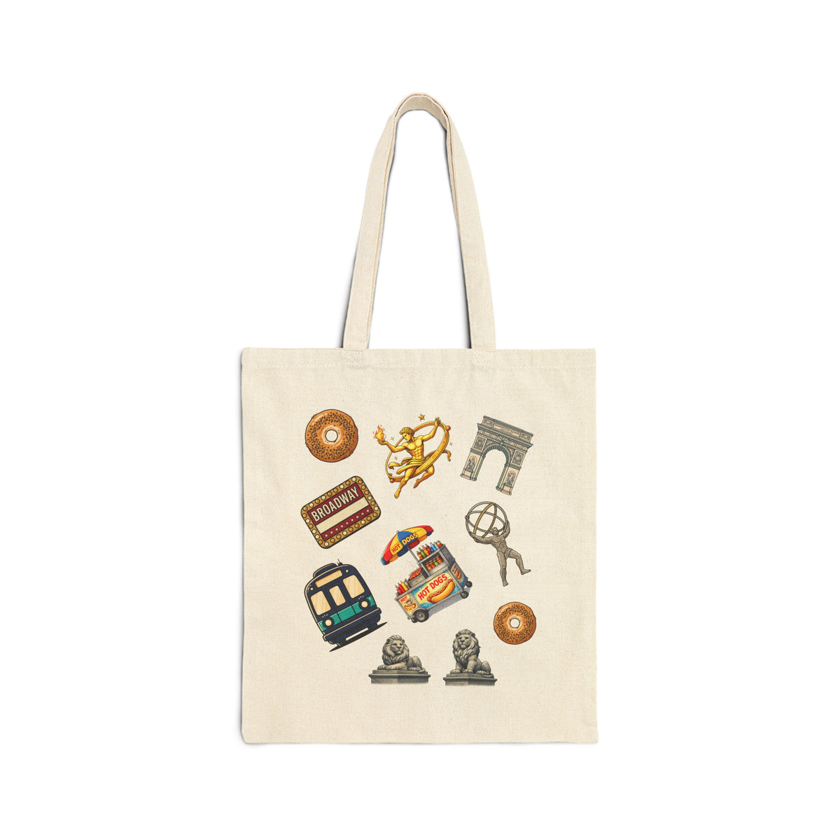 New York City Icons Subway Tote Bag | NYC Travel Souvenir Tote