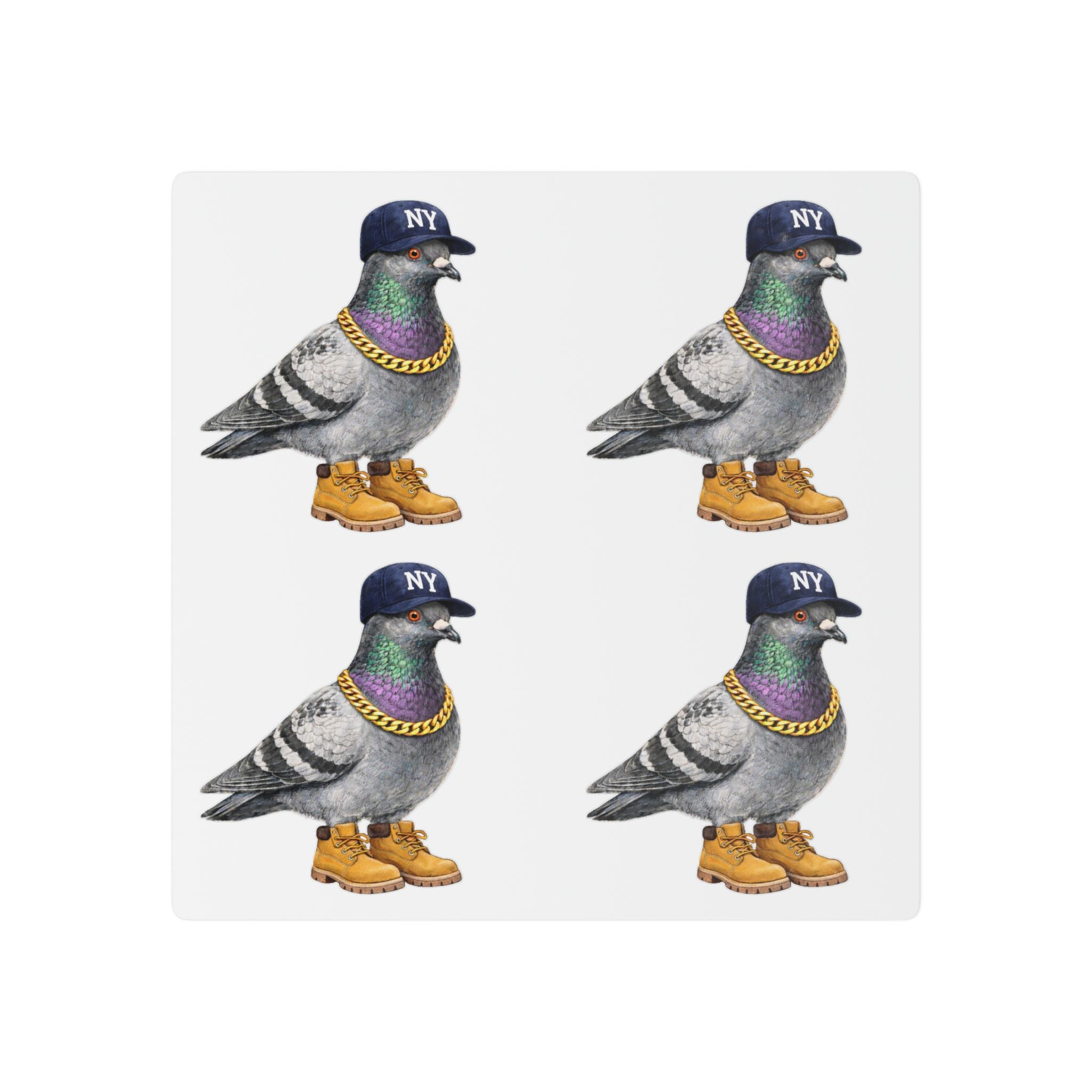 Bronx NYC Pigeon Temporary Tattoos | Baseball Fan Bird Lovers Tattoo Sheet