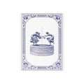 Central Park Untermeyer Fountain Blue and White Azulejos-style Ceramic Shower Tile 6" x 8"