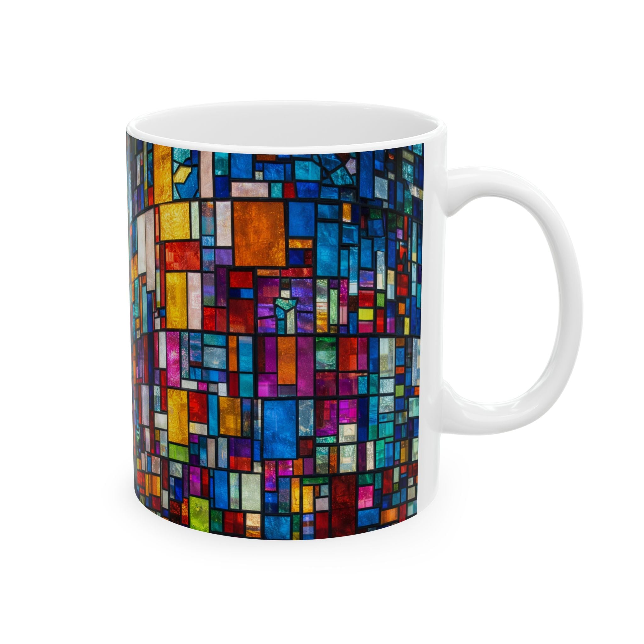 Brooklyn Mosaic Water Tower Mug | Colorful Geometric Ceramic Mug