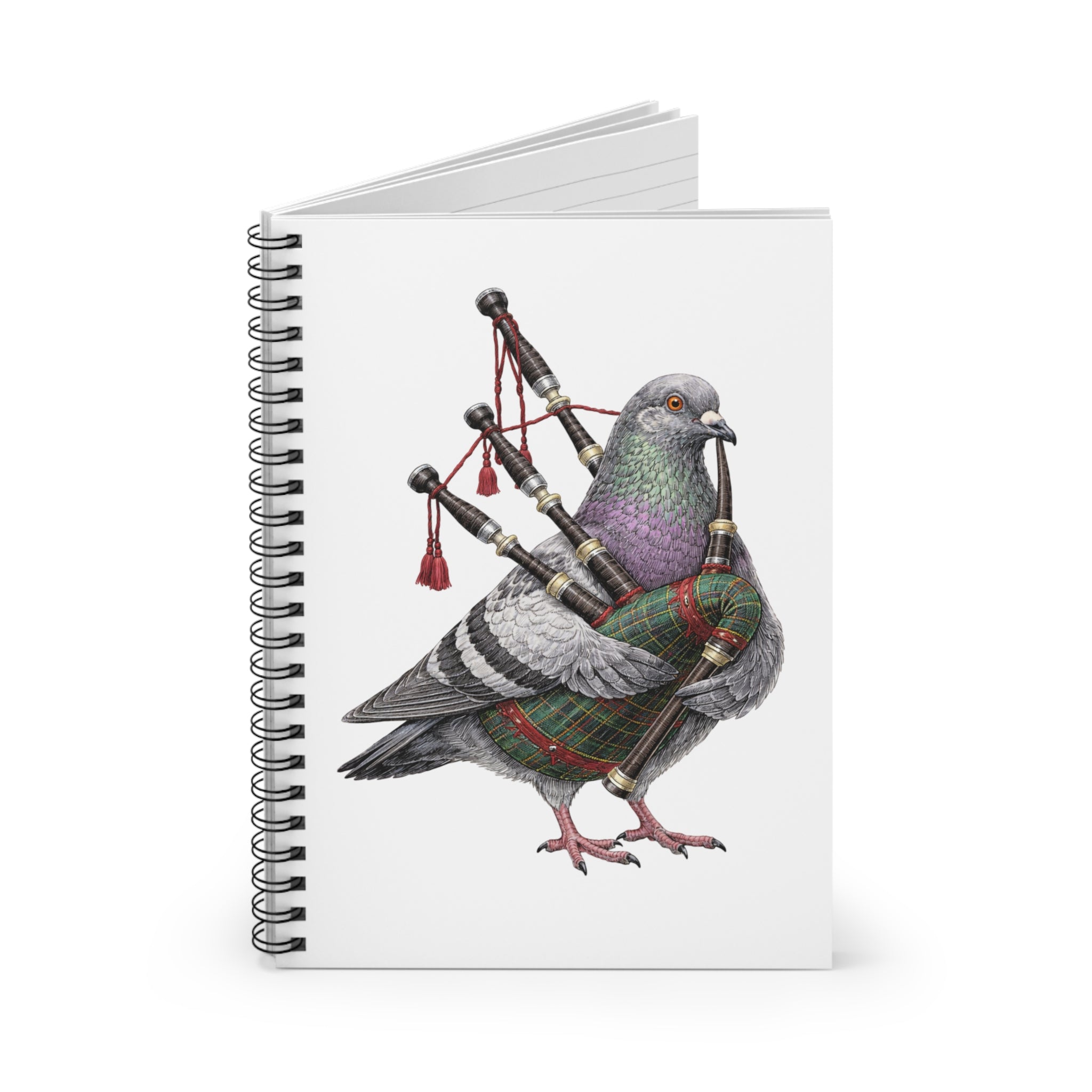 Customizable Woodlawn NYC Pigeon Spiral Journal | Bronx Irish Bagpipes Bird Lovers Notebook