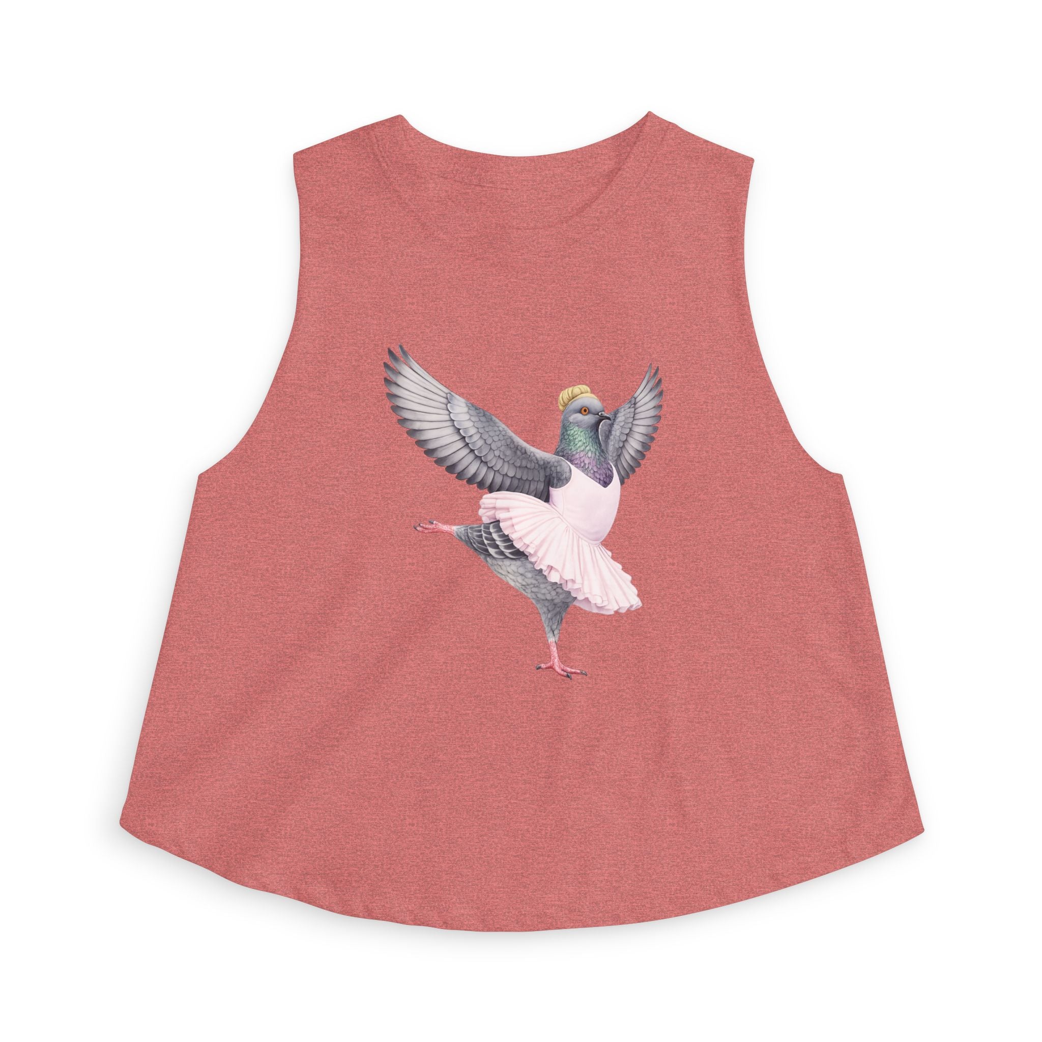 Lincoln Square NYC Pigeon Crop Top — Bunhead Ballerina Bird Lovers Dancer Tank