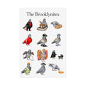 Póster Enrollado de Palomas de Barrio de Brooklynites NYC | Regalo para Amantes de las Aves de las Palomas de Brooklyn y Neoyorquinos