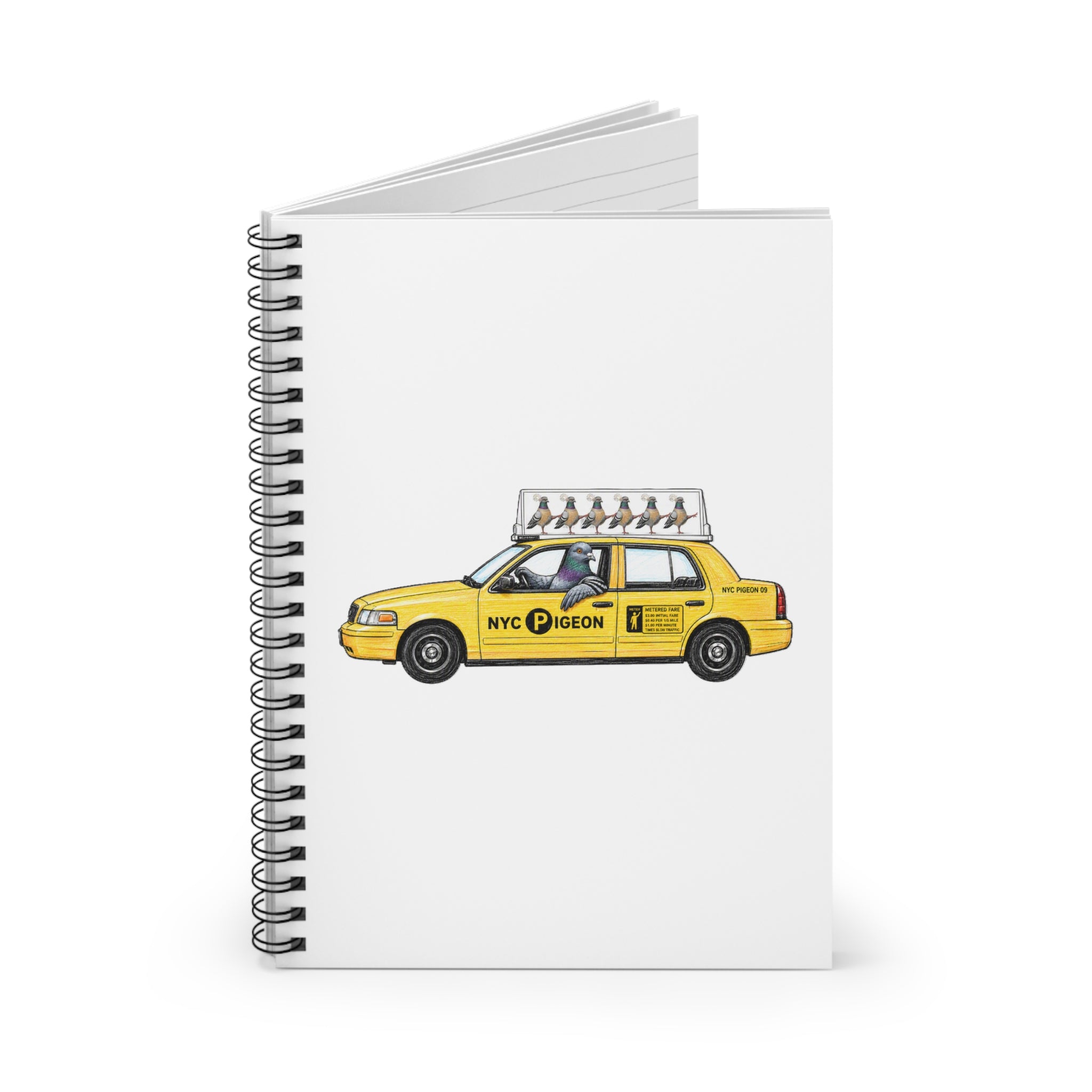 Customizable Jackson Heights NYC Pigeon Spiral Journal | Bird Lovers Notebook