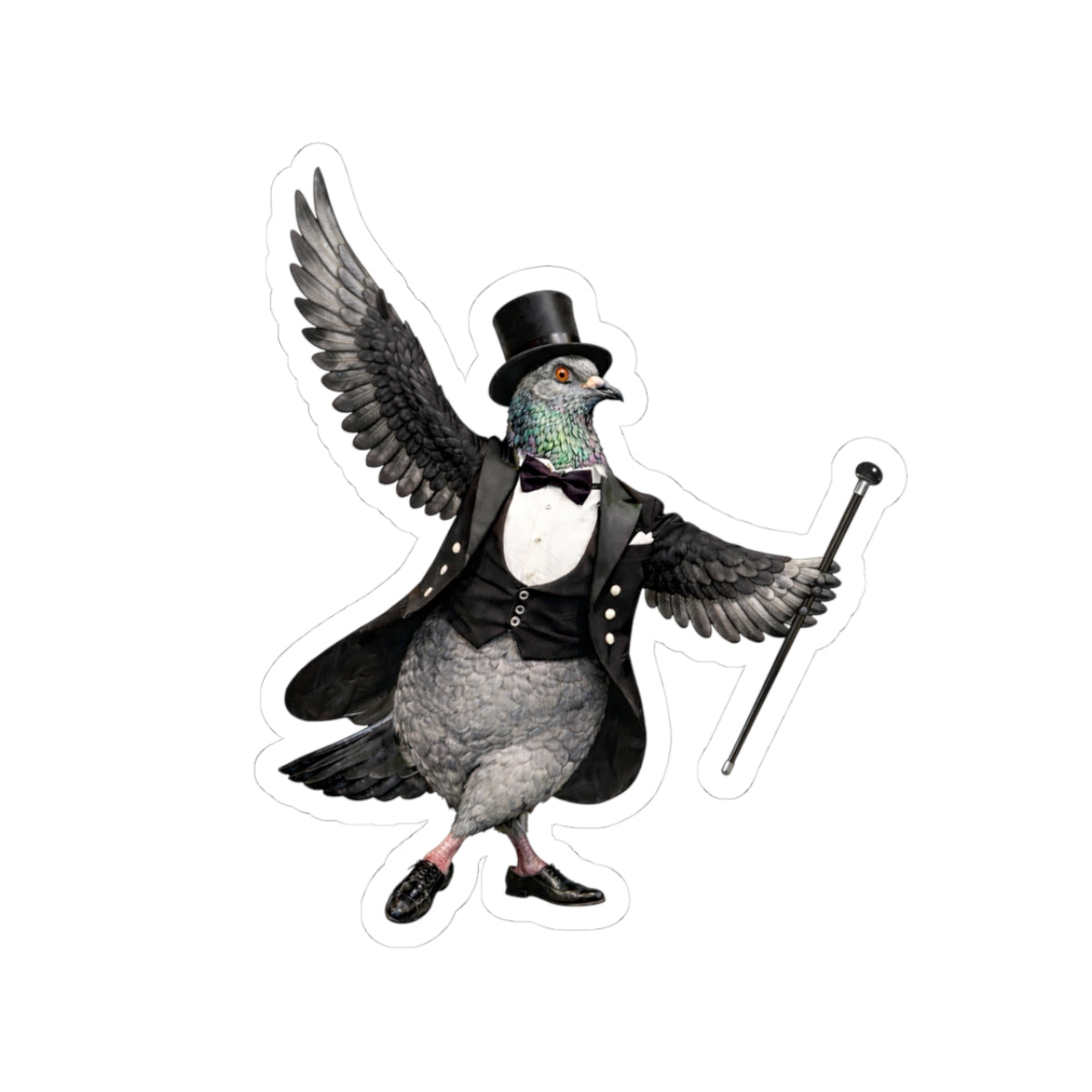 Broadway NYC Pigeon 3" x 3" Sticker
