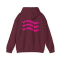 Brooklyn Girl Hoodie – Retro Pink Wave Back Print Hooded Sweatshirt