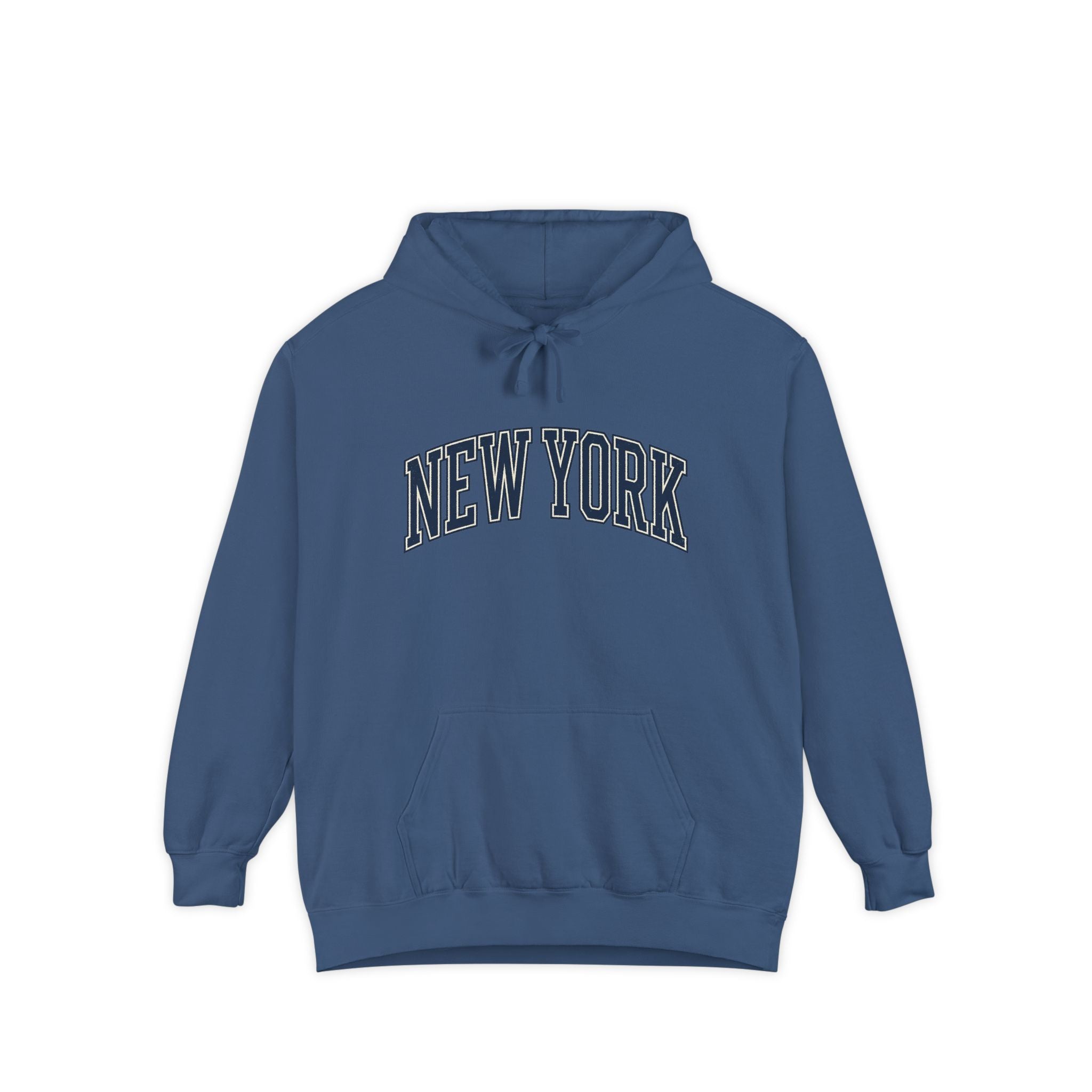 New York Hoodie — Garment-Dyed Pullover Hooded Sweater