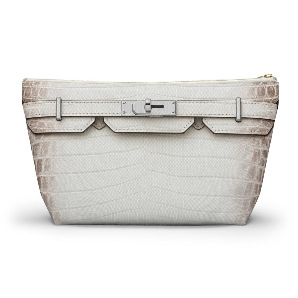 Canal Street Large White Makeup Bag —  T-Bottom Travel Bag