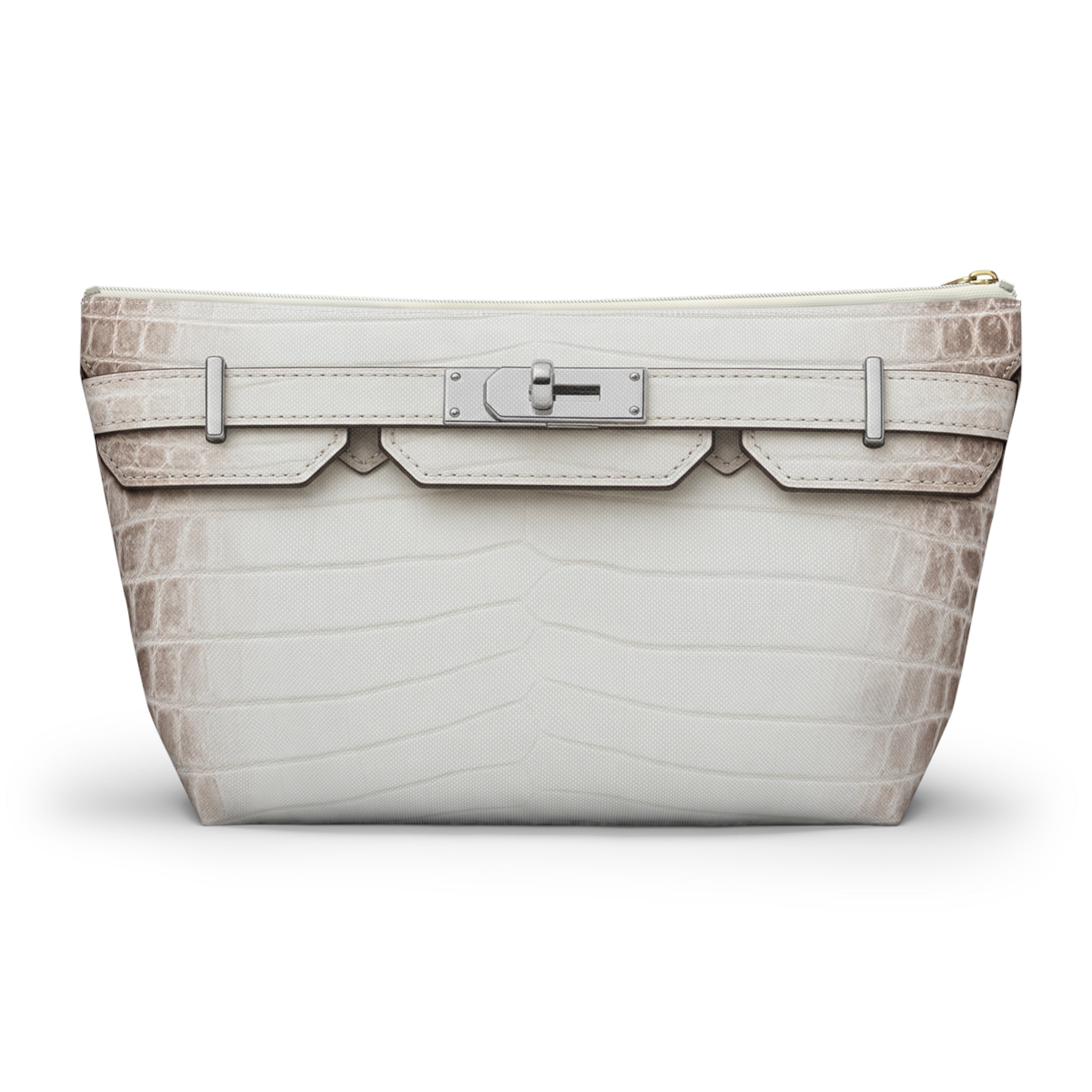 Canal Street Large White Makeup Bag —  T-Bottom Travel Bag