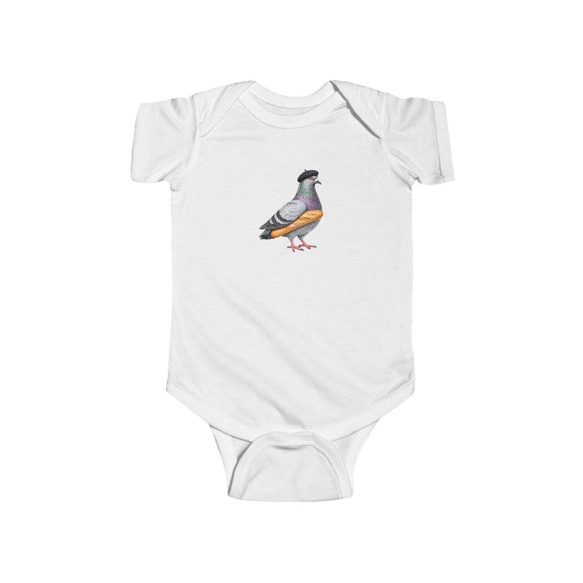 Customizable Carroll Gardens NYC Pigeon Baby Onesie | New Yorker Reveal Infant Bodysuit