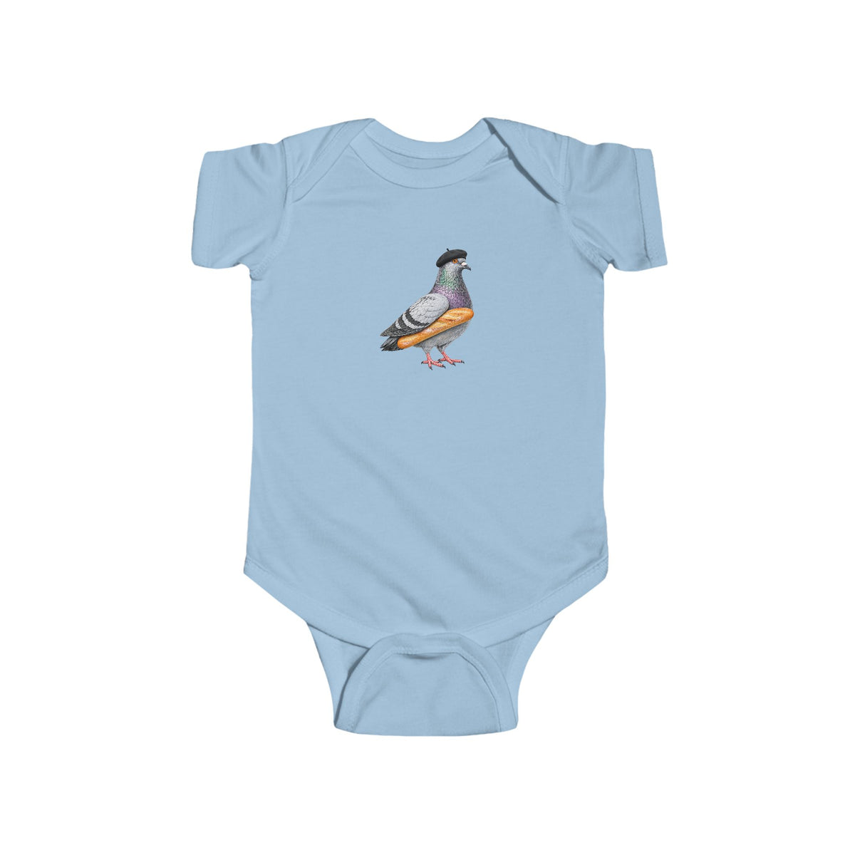Customizable Carroll Gardens NYC Pigeon Baby Onesie | New Yorker Reveal Infant Bodysuit