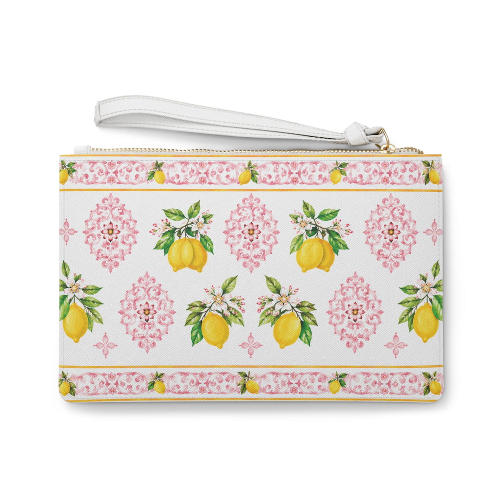 Little Italy Amalfi Pink and White with Lemon Clutch