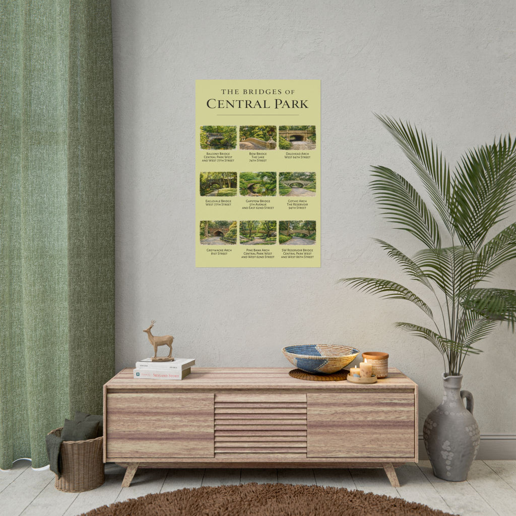 The Bridges of Central Park Rolled Poster | Central Park New York Poster