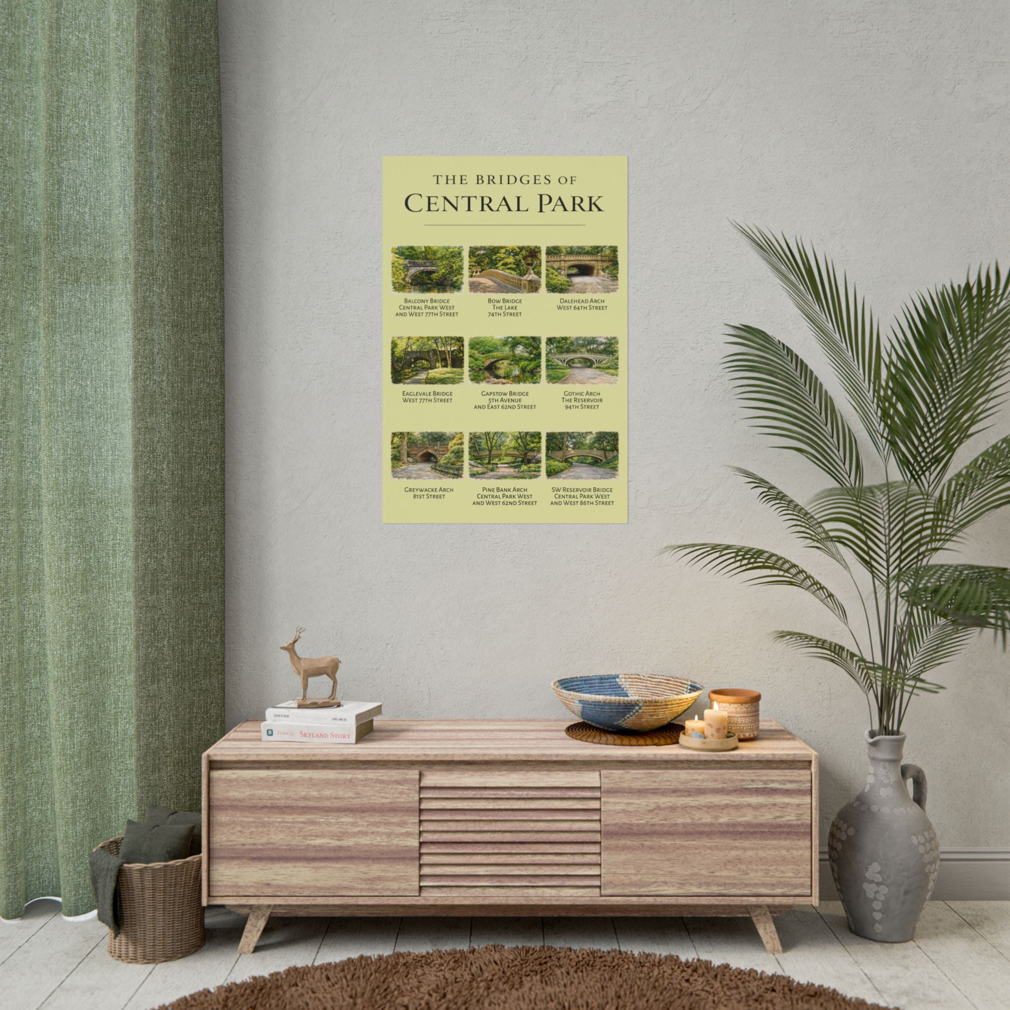 The Bridges of Central Park Rolled Poster | Central Park New York Poster