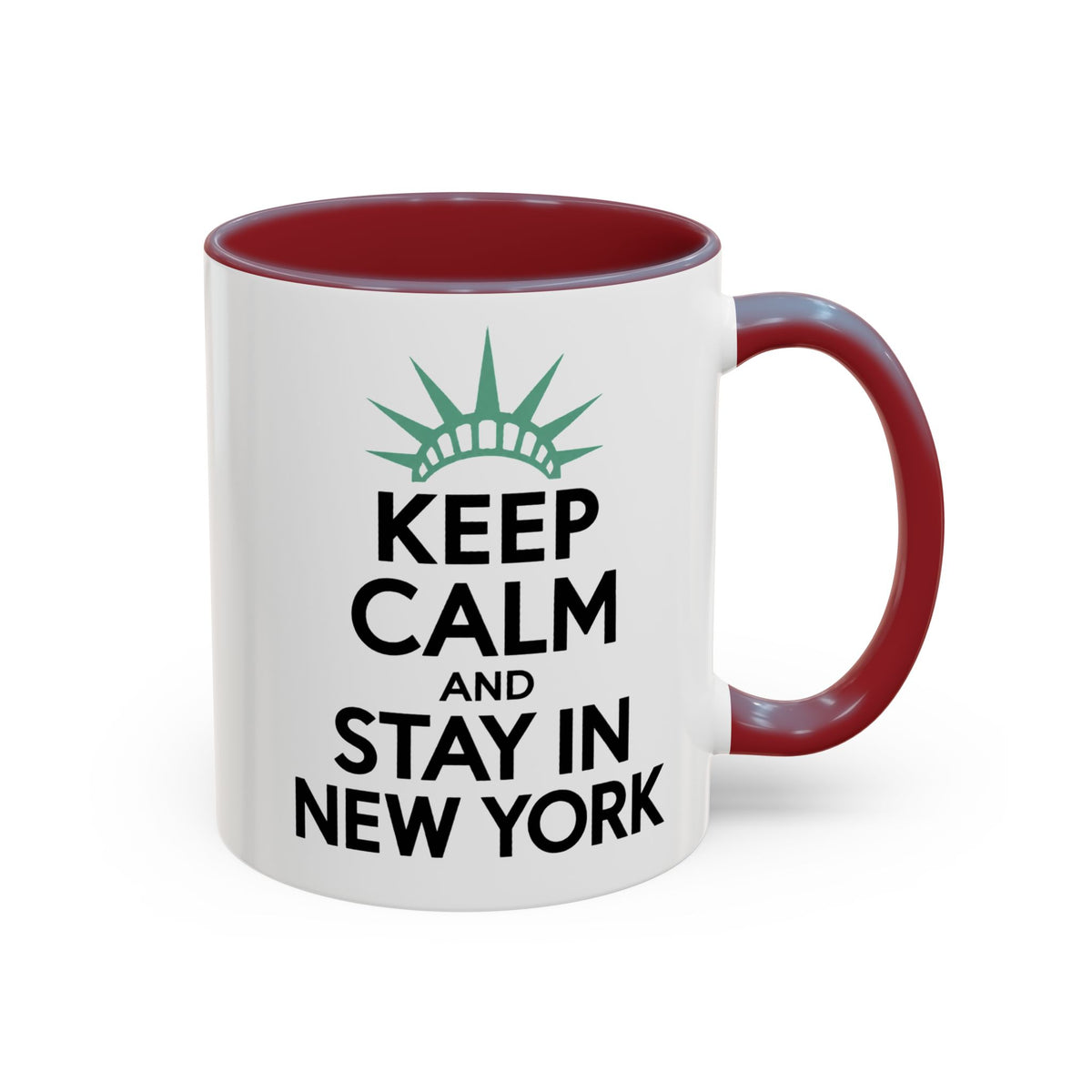 Keep Calm and Stay in New York Accent Coffee Mug 11oz + 15oz