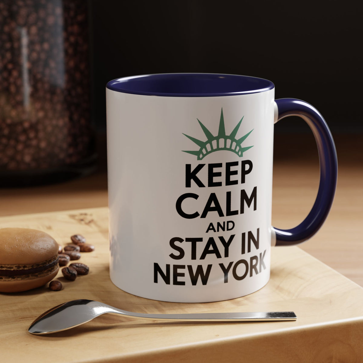 Keep Calm and Stay in New York Accent Coffee Mug 11oz + 15oz