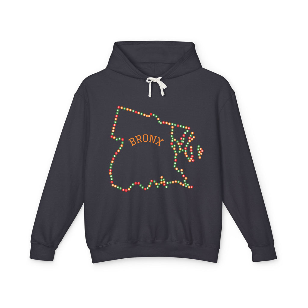 Bronx Map Subway  Hoodie | New York Borough Outline Hooded Sweatshirt