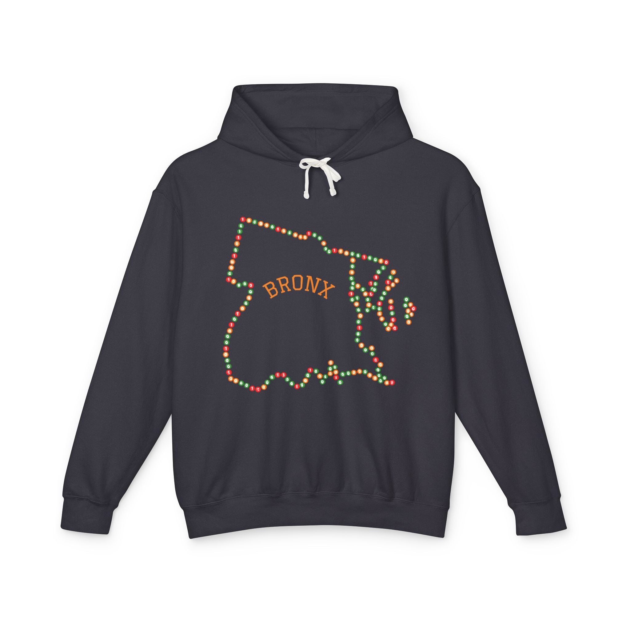 Bronx Map Subway  Hoodie | New York Borough Outline Hooded Sweatshirt