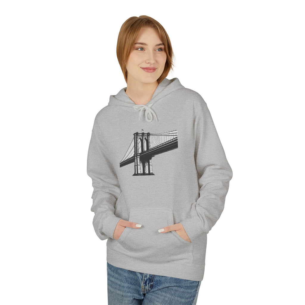 Brooklyn Bridge Sketch Hoodie — New York City Pullover Hooded Sweatshirt
