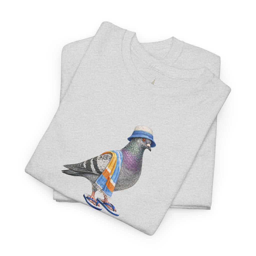 Customizable Coney Island NYC Pigeon T-Shirt | Beach Bum Tee