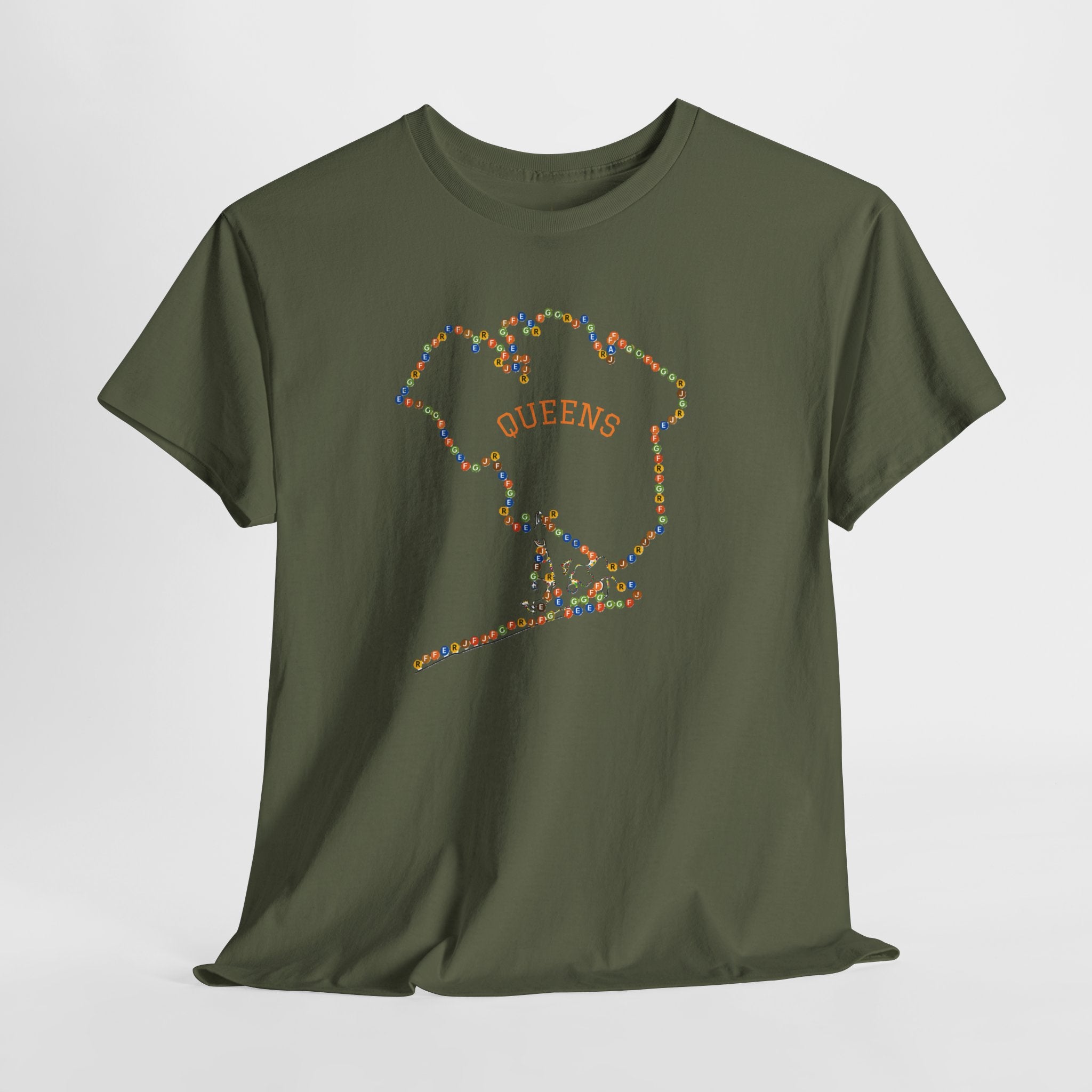 Queens Map Subway Signs T-Shirt | NYC Subway Tee