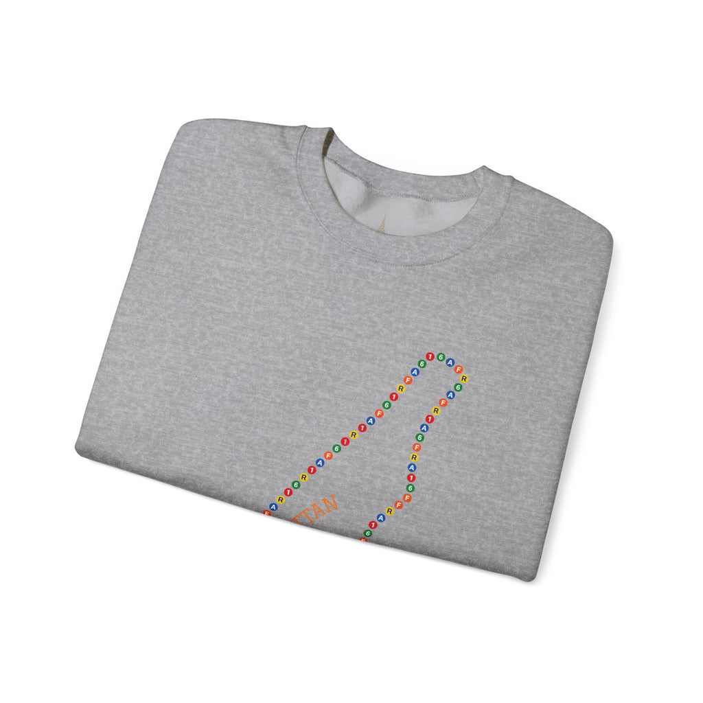 Manhattan Map Subway Signs Sweatshirt | NYC Crewneck Sweater