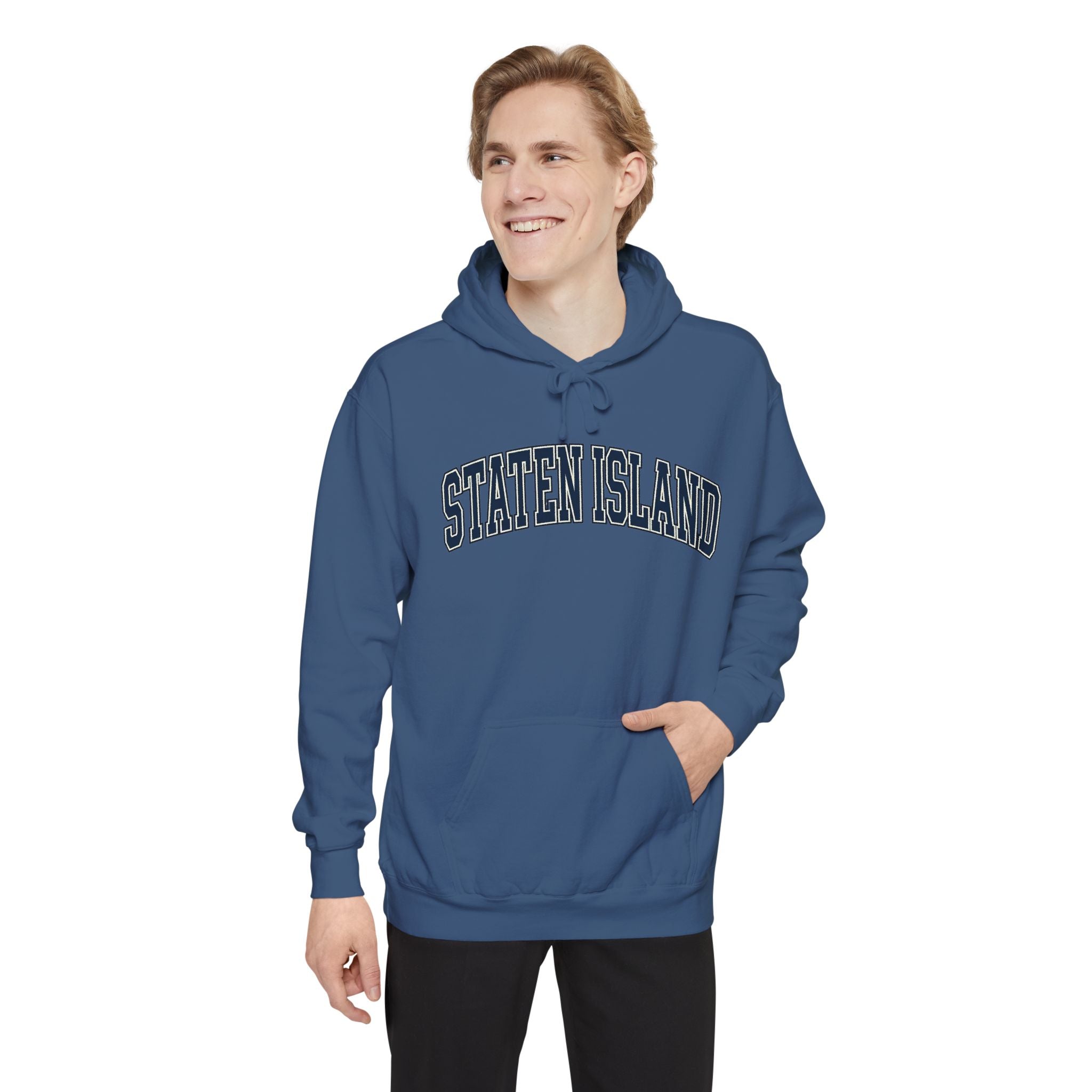 Staten Island Hoodie — Garment-Dyed Pullover Hooded Sweater