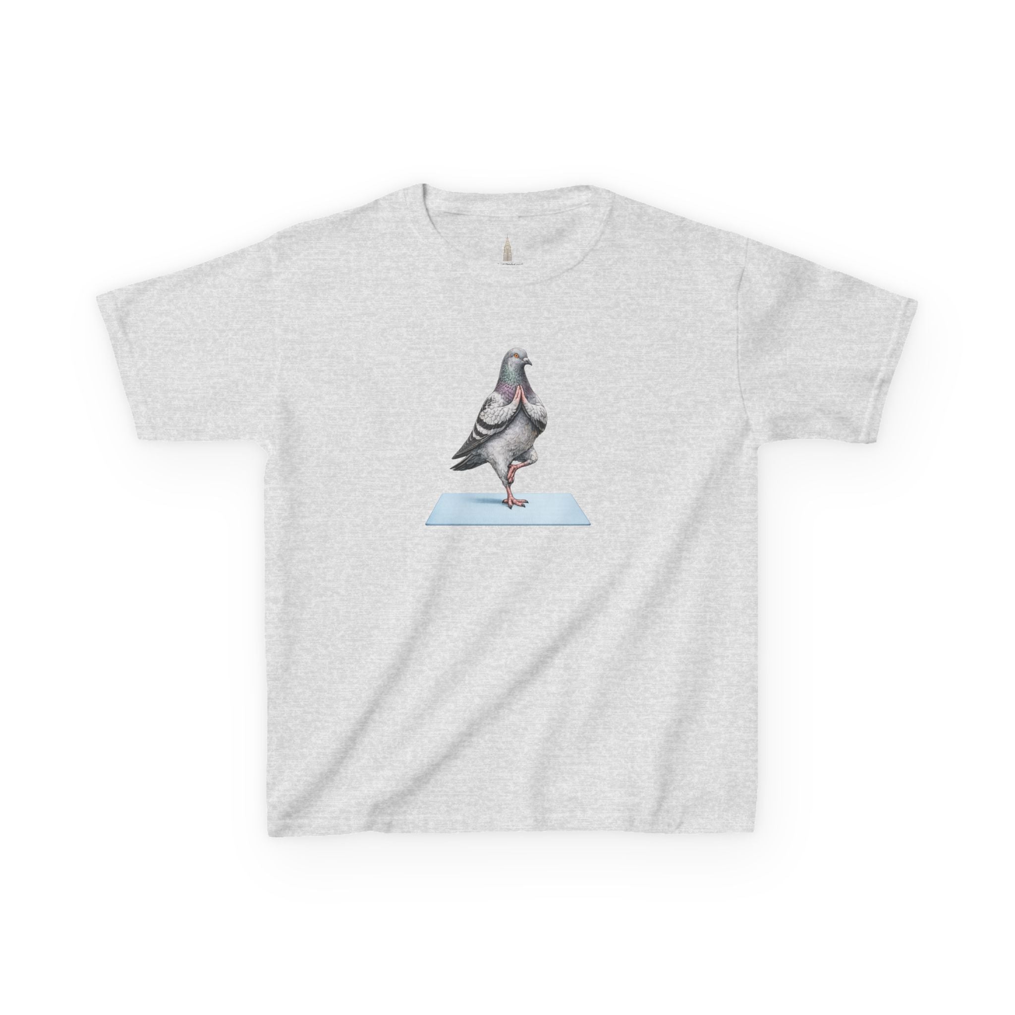 Customizable Central Park NYC Pigeon Kids Yoga Tee — Cute Bird Yoga T-Shirt for Children