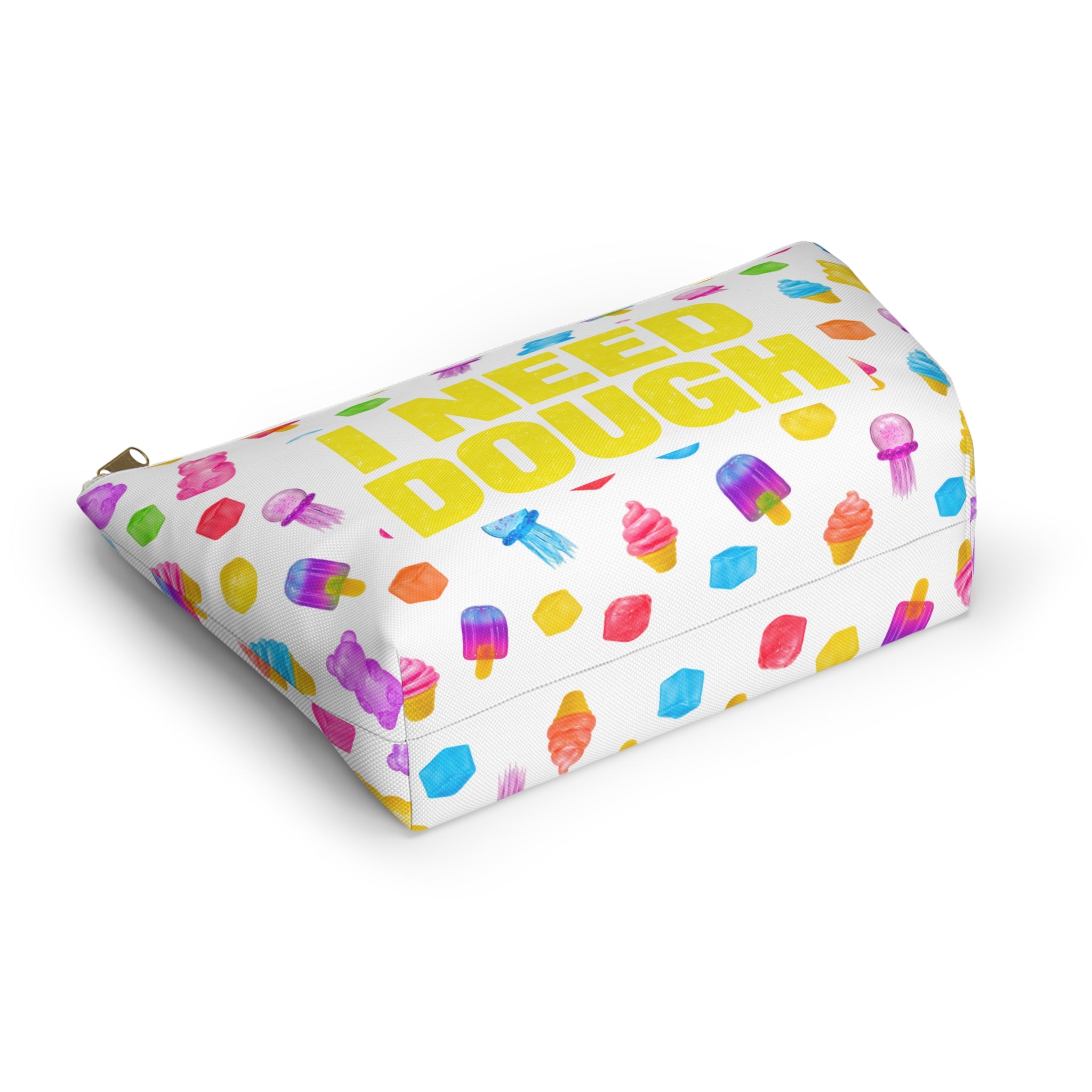 "I Need Dough" / "Squishy Fund" Colorful Squishies Accessory Pouch