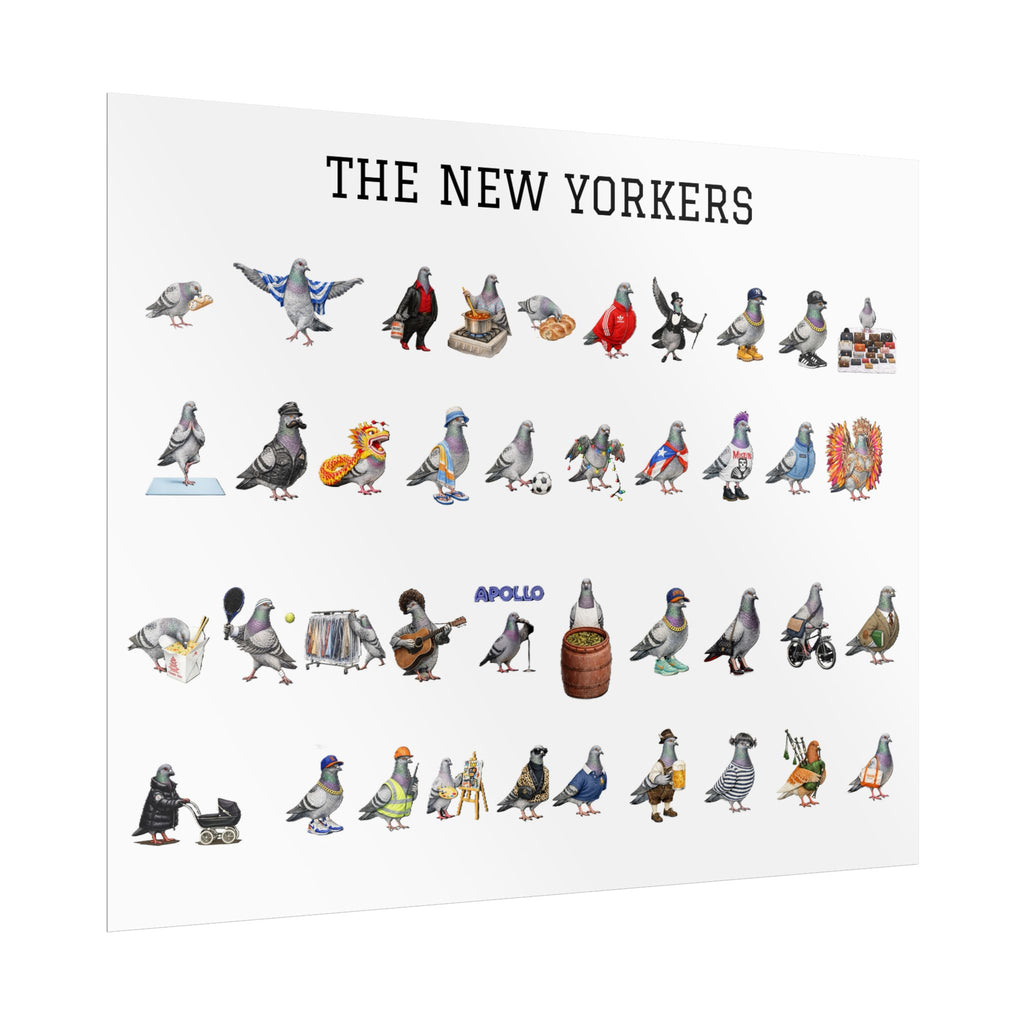 The New Yorkers Neighborhood Pigeons Rolled Poster | NYC Pigeon Gift for Bird Lovers