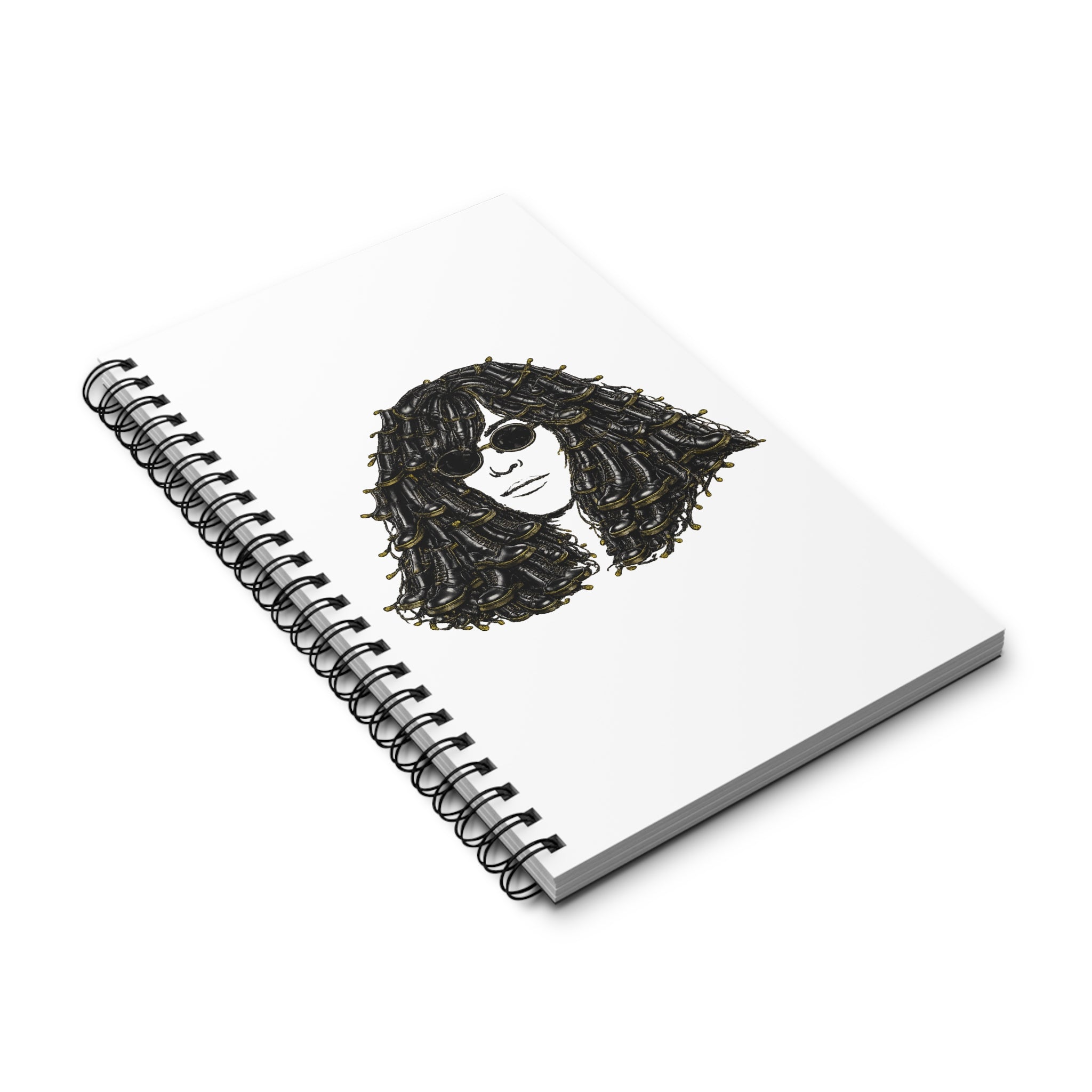 Customizable Doc Martin Joey Ramone Spiral Journal | NYC Music Punk Rock Notebook
