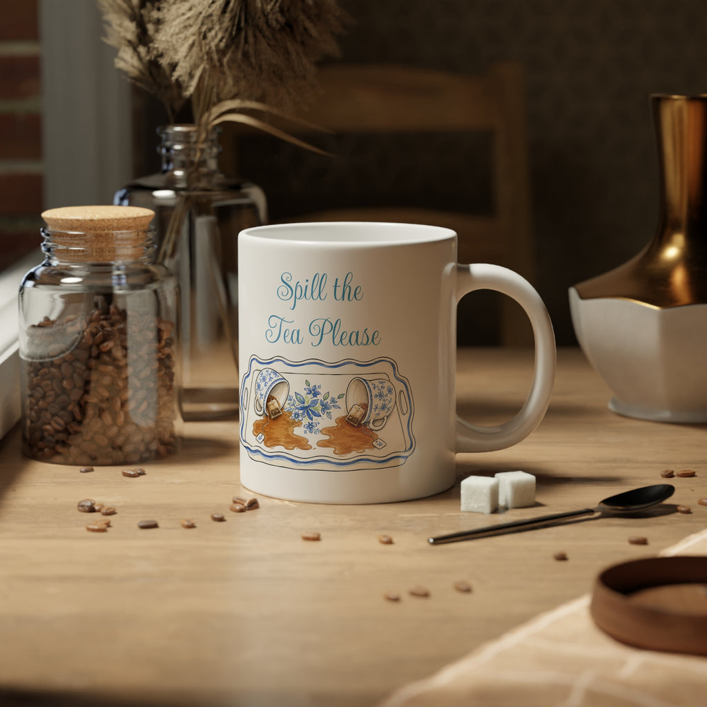 Spill the Tea Please — Tea Time Jumbo Mug 20oz