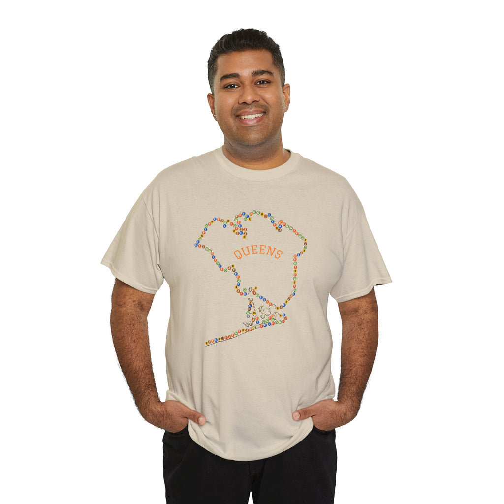 Queens Map Subway Signs T-Shirt | NYC Subway Tee