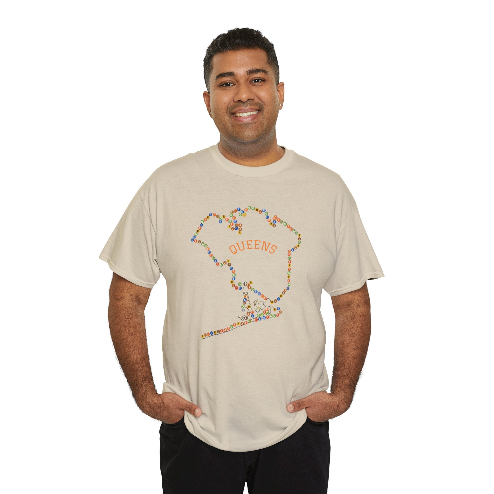 Queens Map Subway Signs T-Shirt | NYC Subway Tee