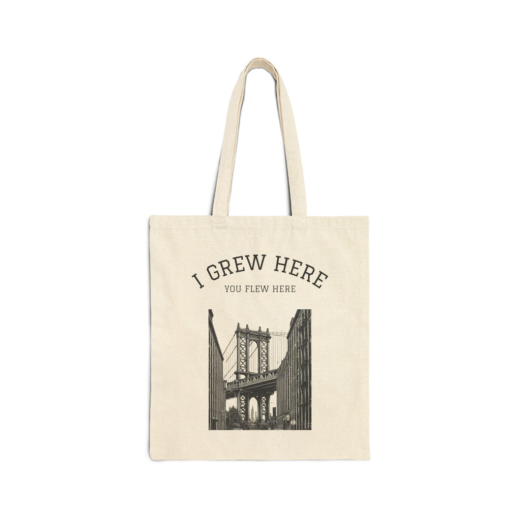 DUMBO Brooklyn Manhattan Bridge Bag | I Grew Here You Flew Here NYC Tote Bag