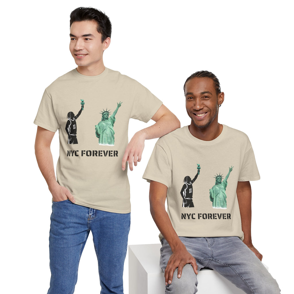 New York Forever Basketball Tee | Jalen Brunson Statue of Liberty T-Shirt