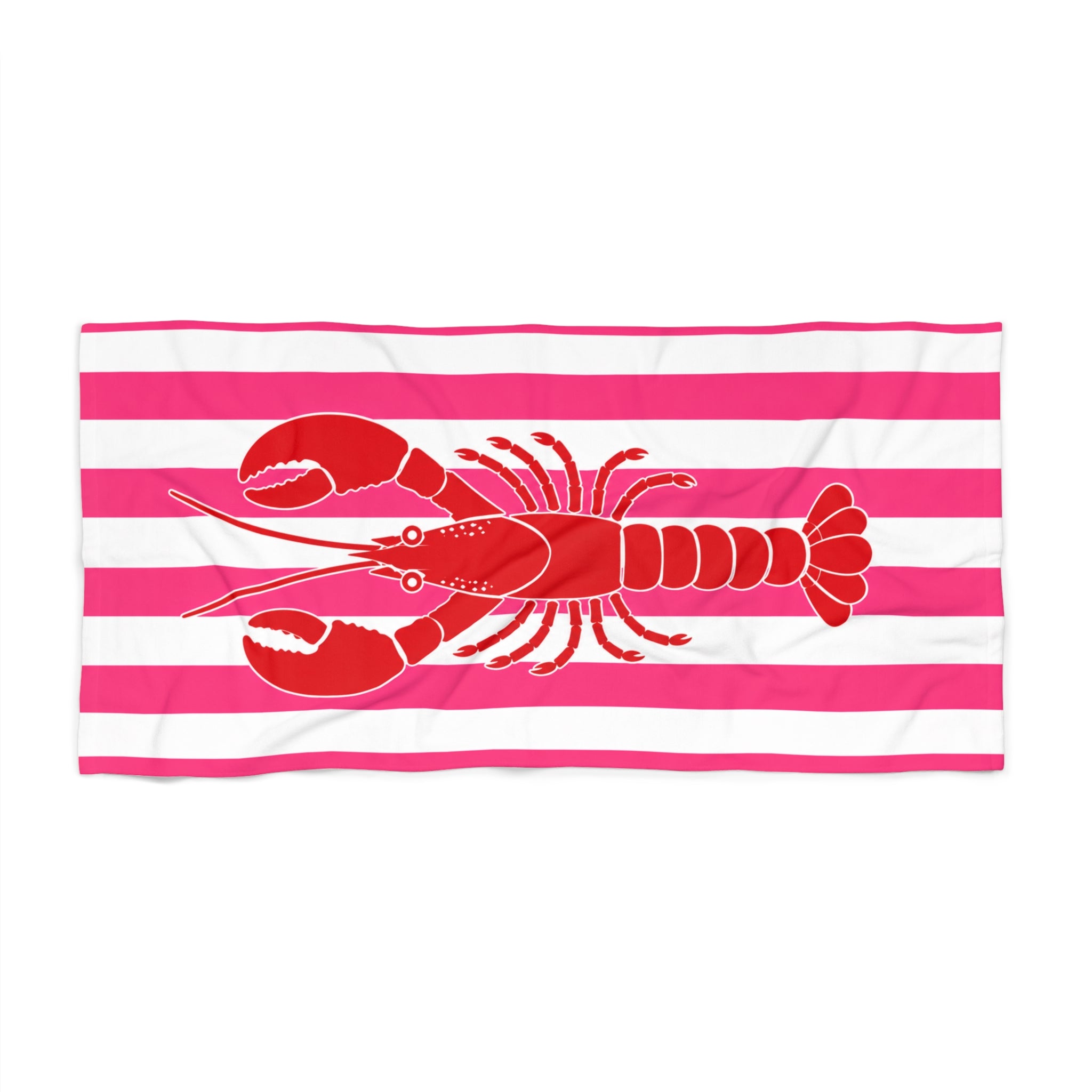 Hamptons Lobster Beach Towel | Hamptons Summer Seaside Design