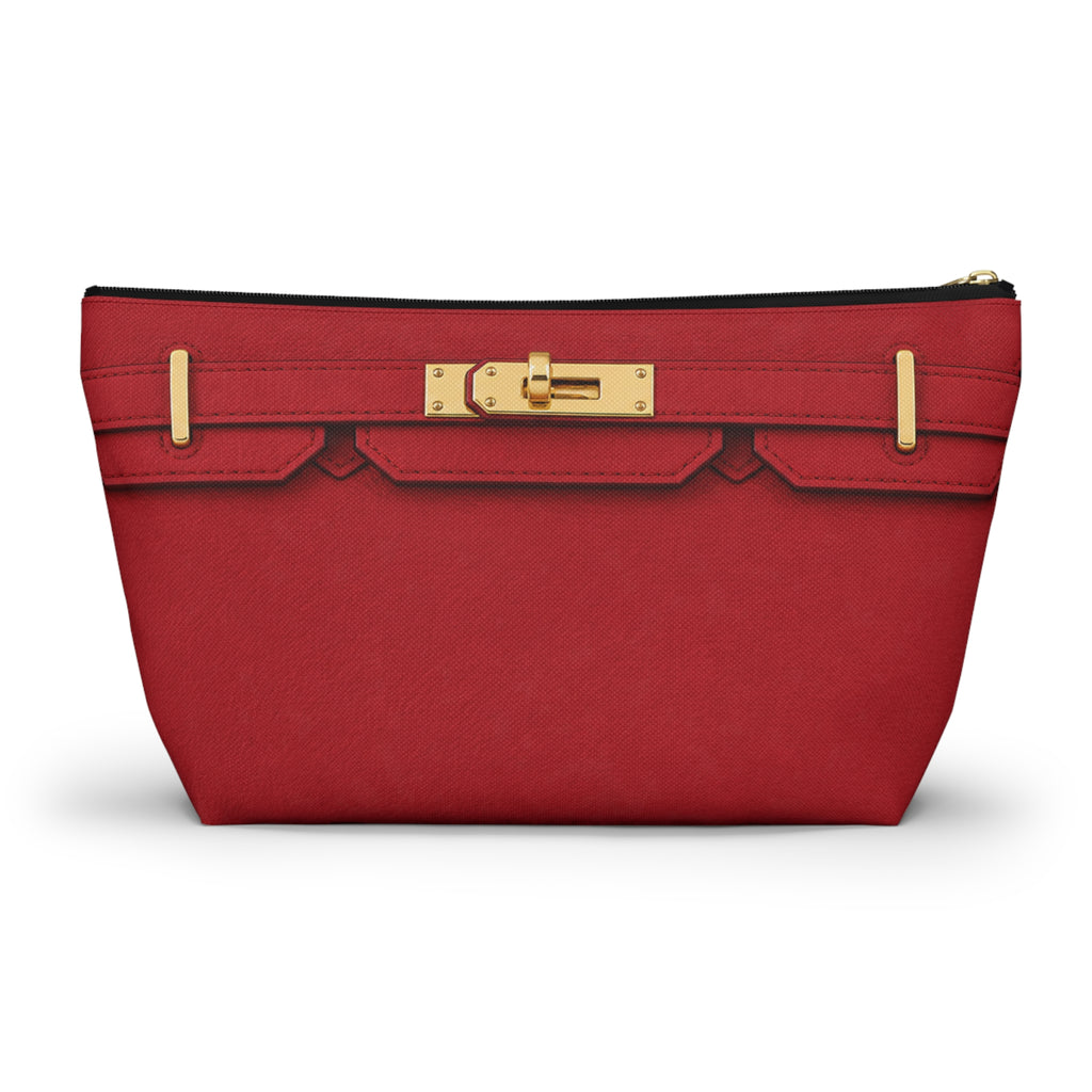 Canal Street Large Burgundy Makeup Bag —  T-Bottom Travel Bag