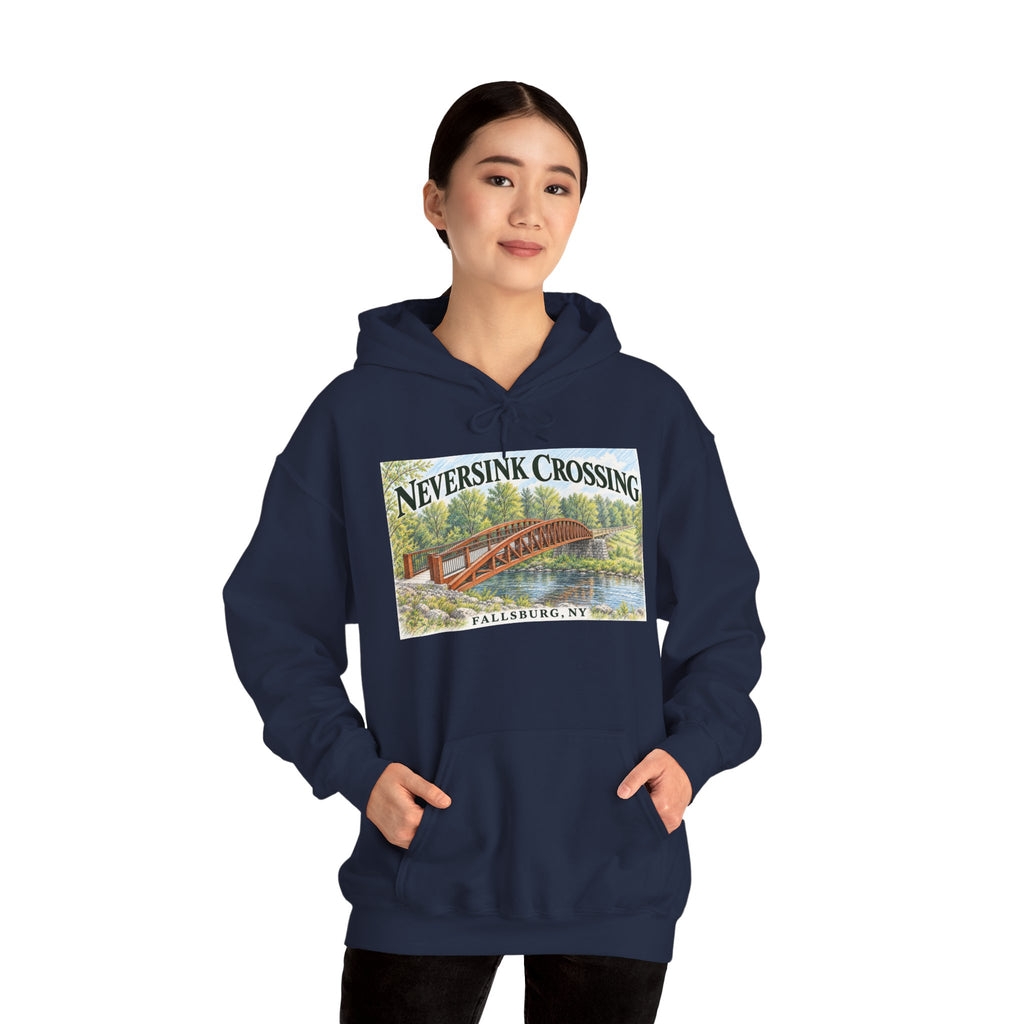 Neversink Crossing Fallsburg Catskills Upstate New York Pullover Hoodie