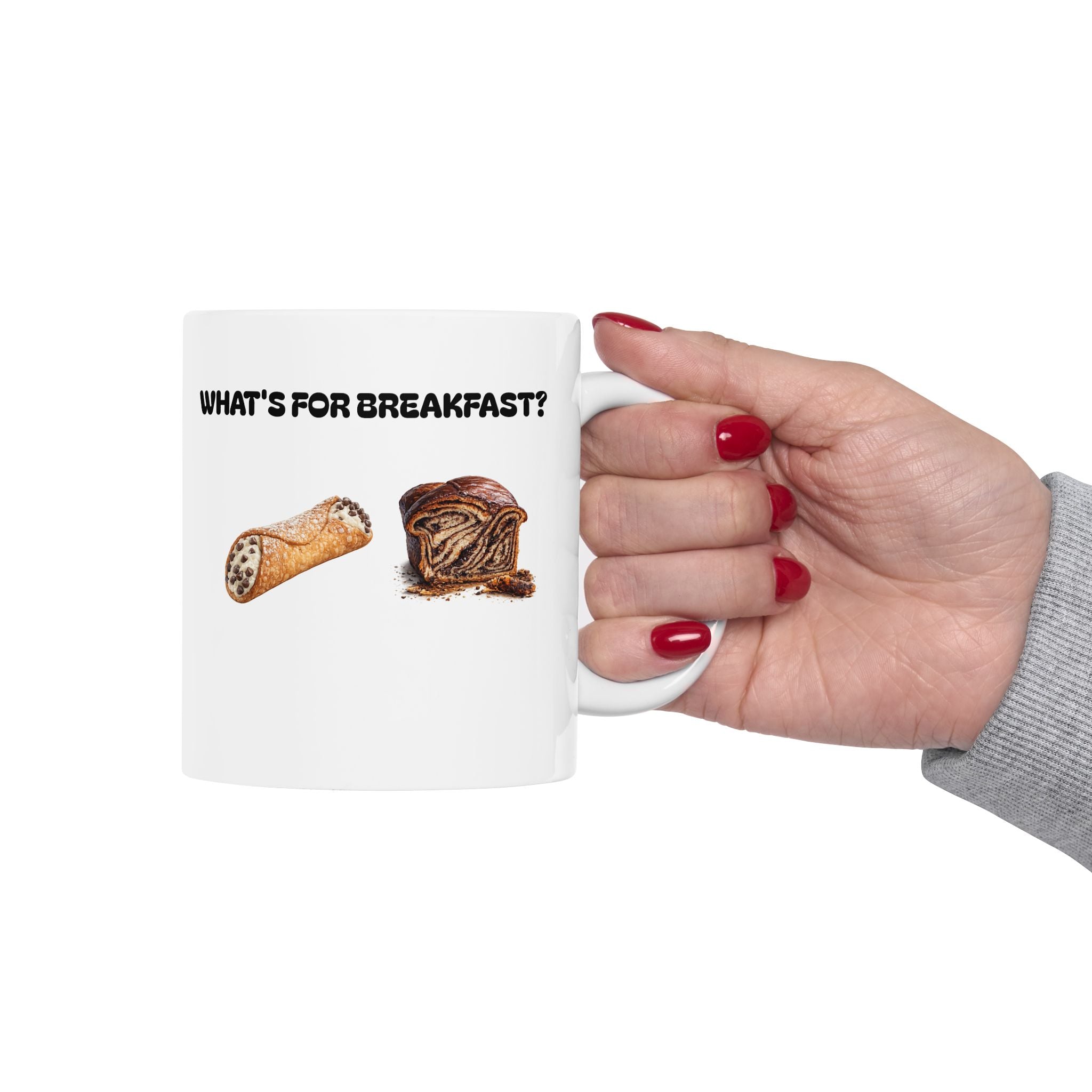 Cannoli or Babka Mug | NYC Breakfast Dilemma Coffee Tea Ceramic Mug